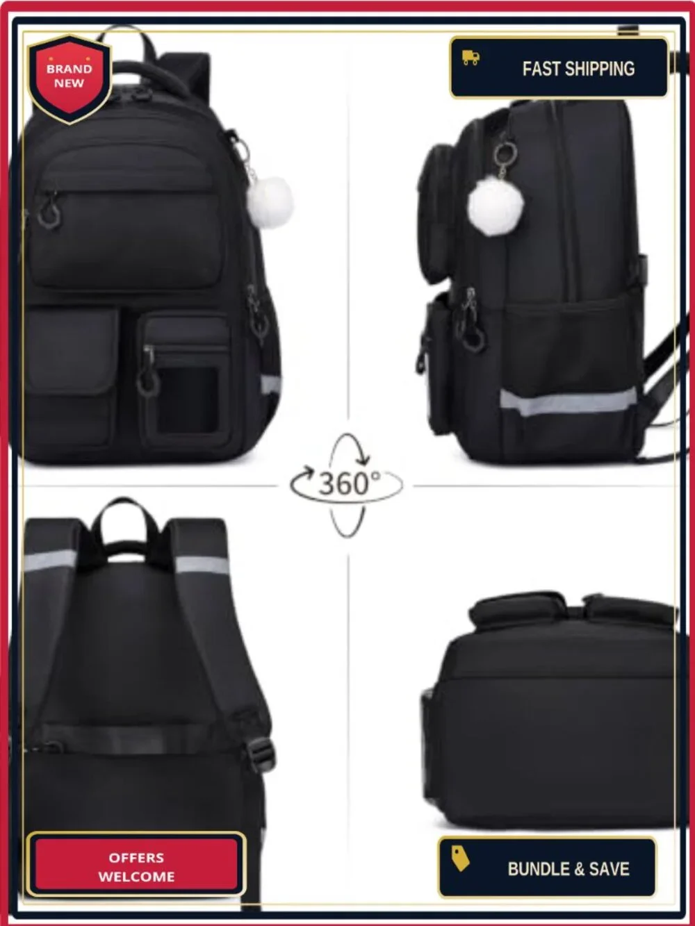 College Laptop Backpack for Women Teen Girls Daypack High School Travel